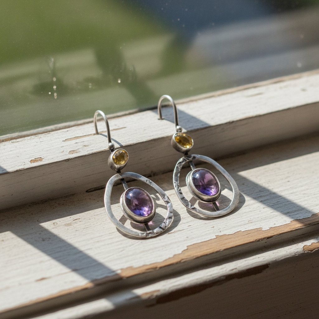 Esme Amethyst Earrings