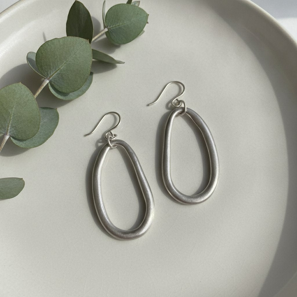 Sølvbelagte hoops