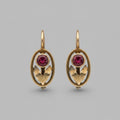 Granat Gold Kristall Ohrringe