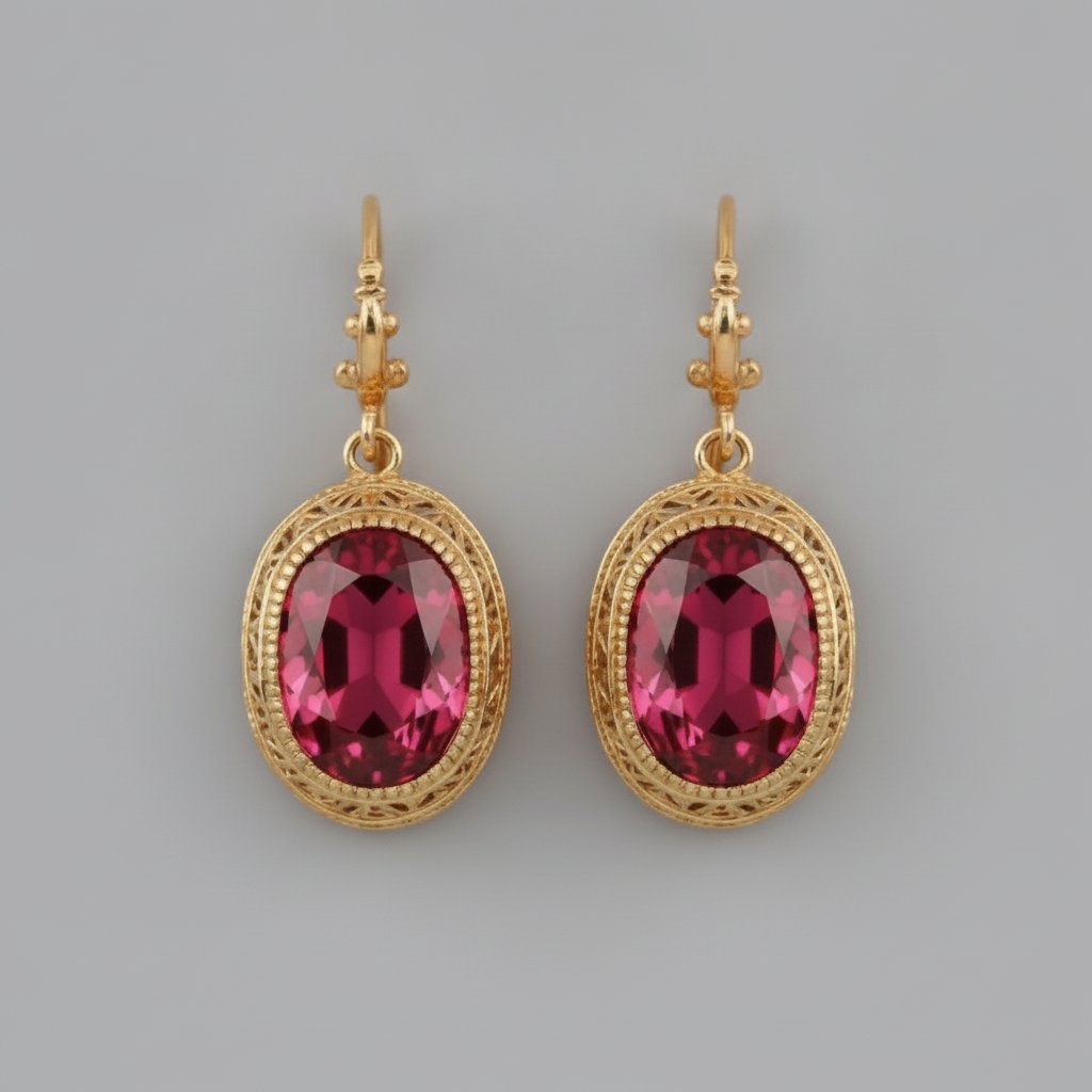 Zelie Garnet Earrings