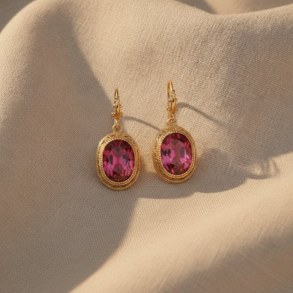 Zelie Garnet Earrings