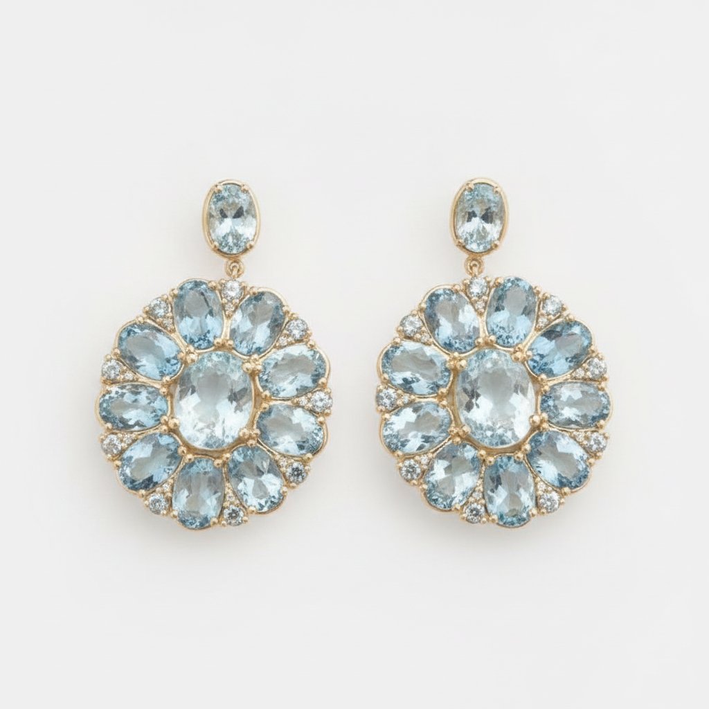Lucine Aquamarine Earrings