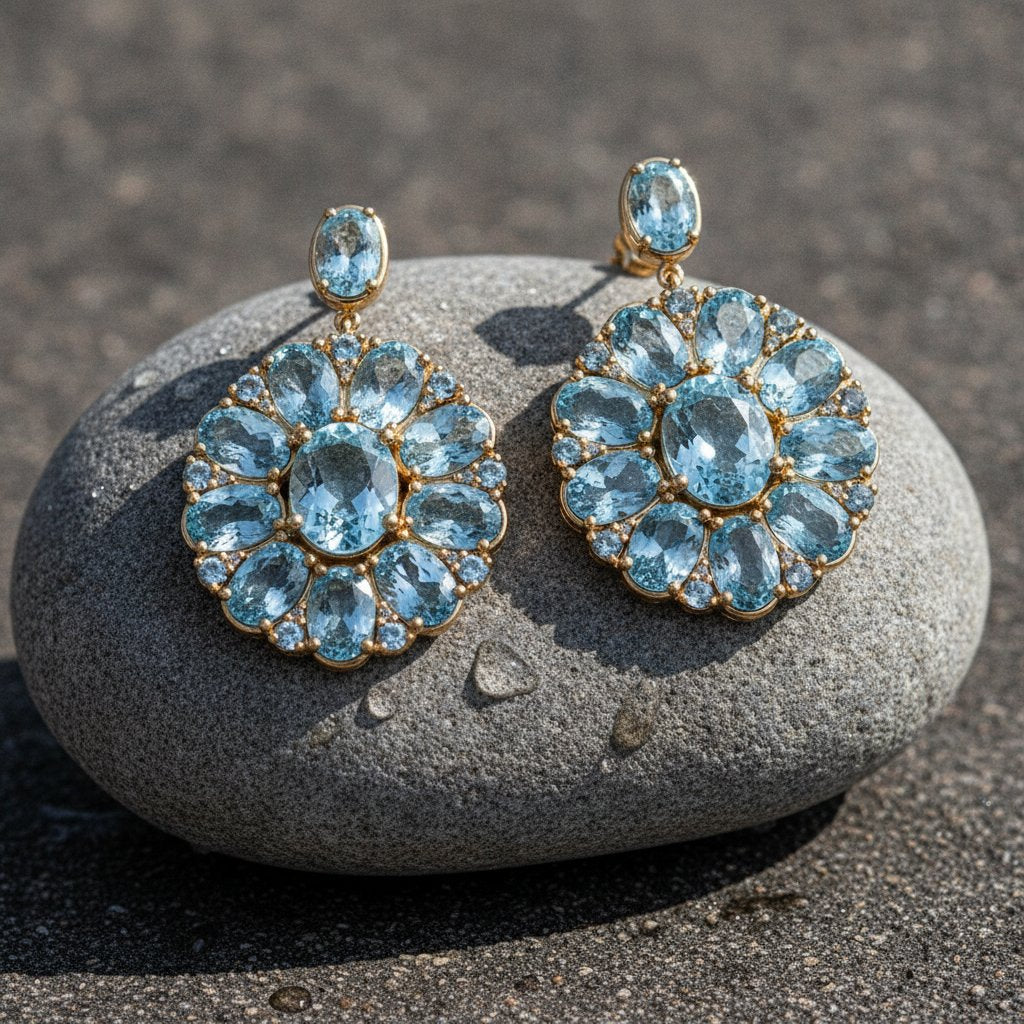 Lucine Aquamarine Earrings