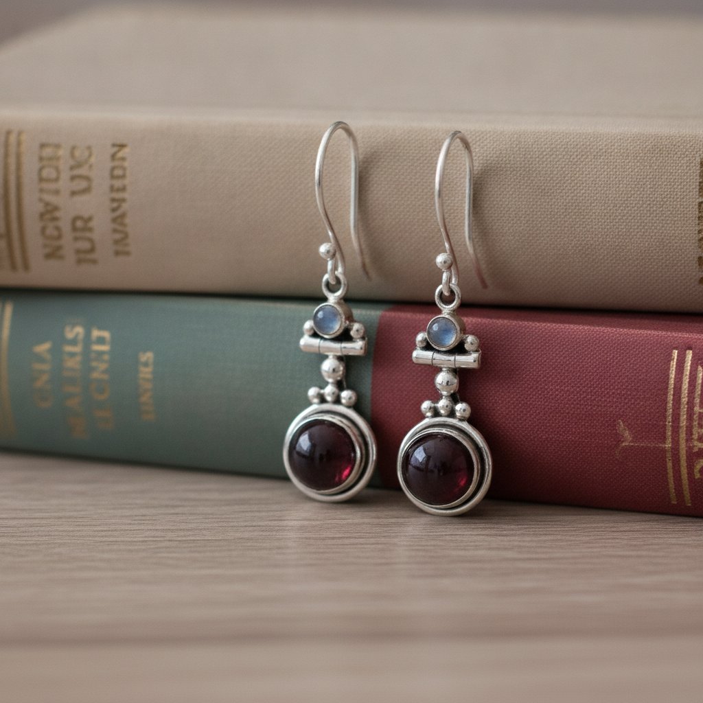 Emmeline Garnet Earrings