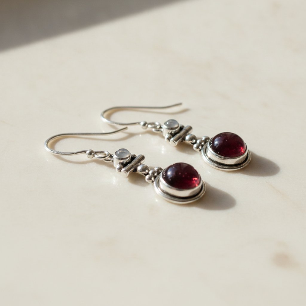 Emmeline Garnet Earrings