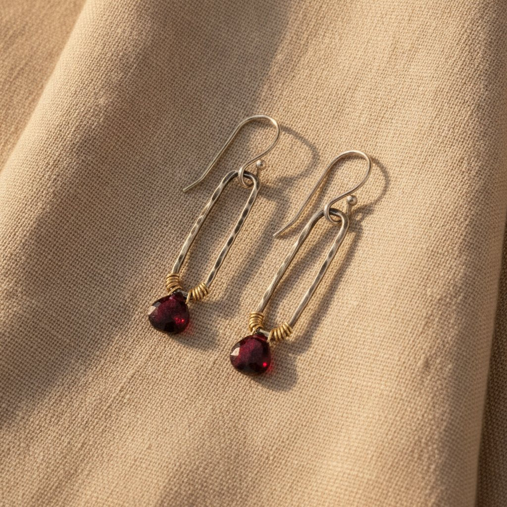 Ninon Garnet Earrings