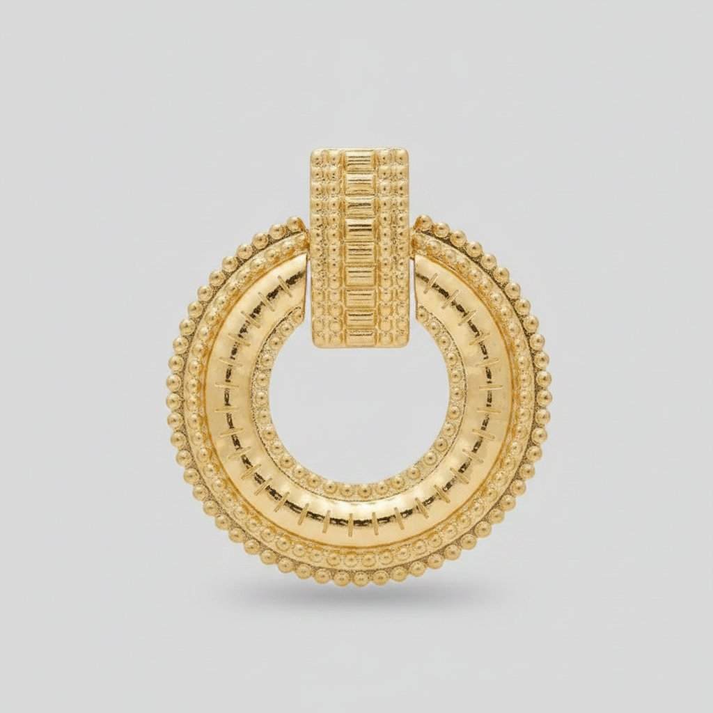 Elegante goldene hohle Mandala-Ohrringe