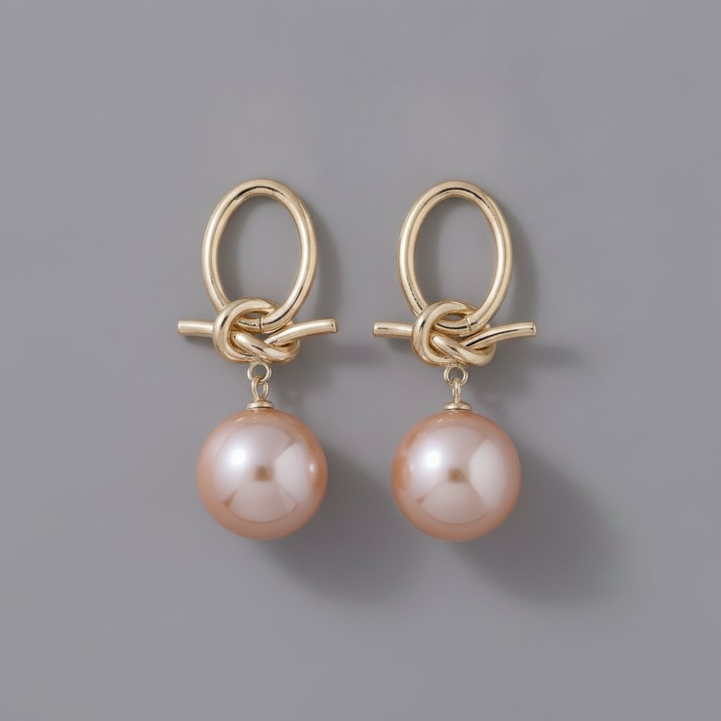 Perlen-Ohrringe in Gold