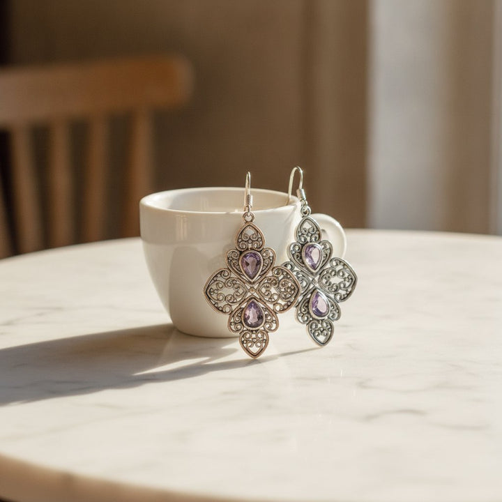 Fleur Crystal Earrings