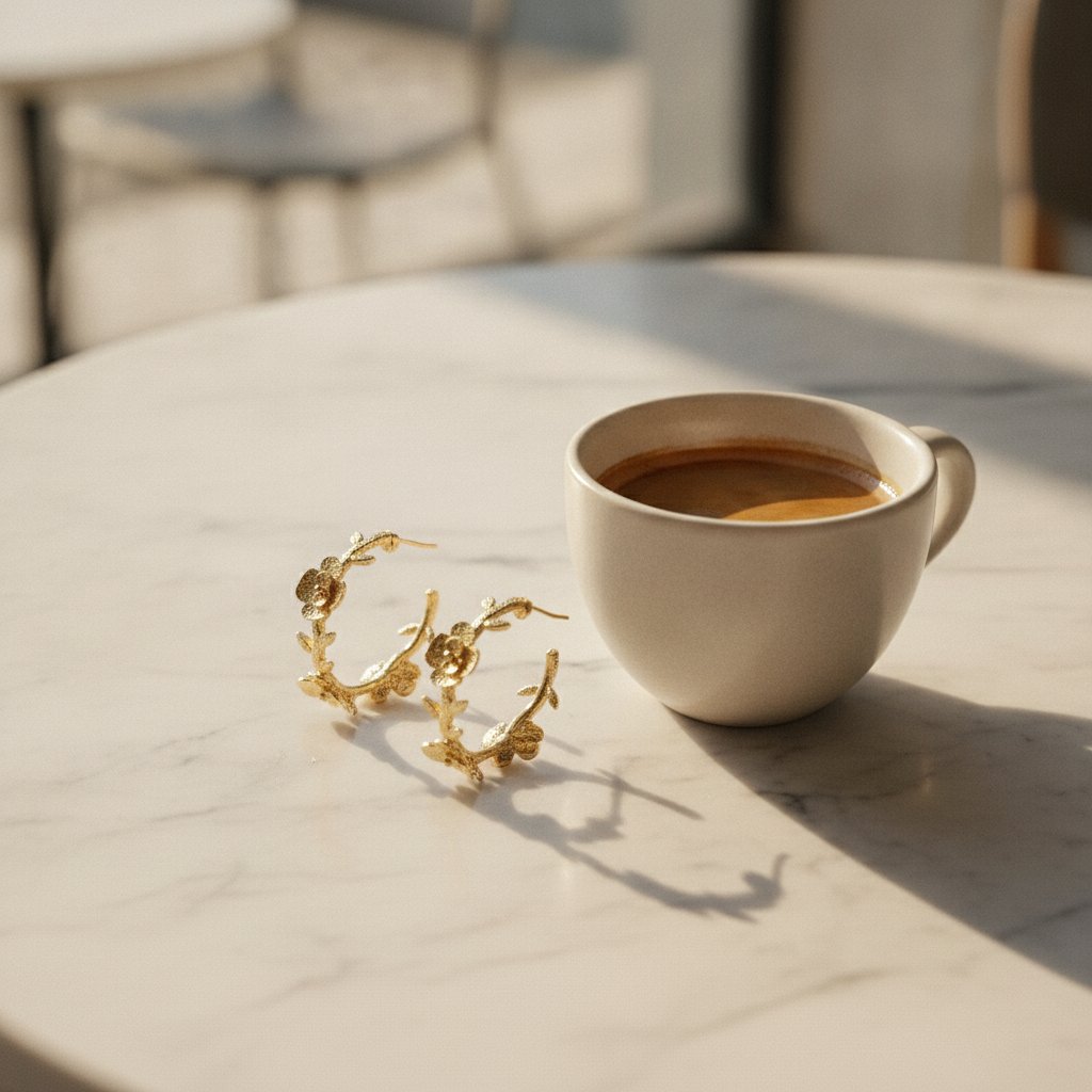 Fleur Gold Earrings