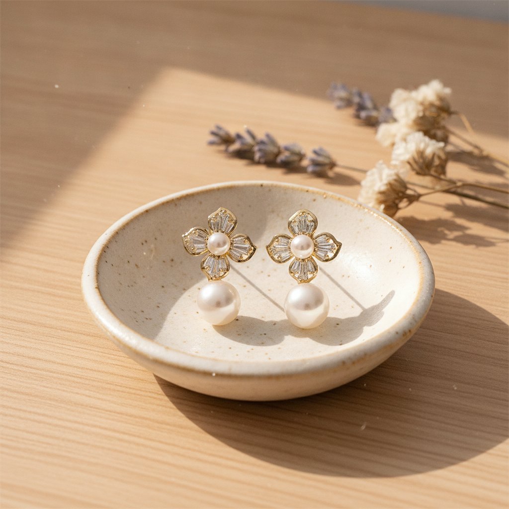 Fleur Pearl Earrings