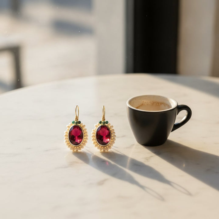 Fleur Crystal Earrings