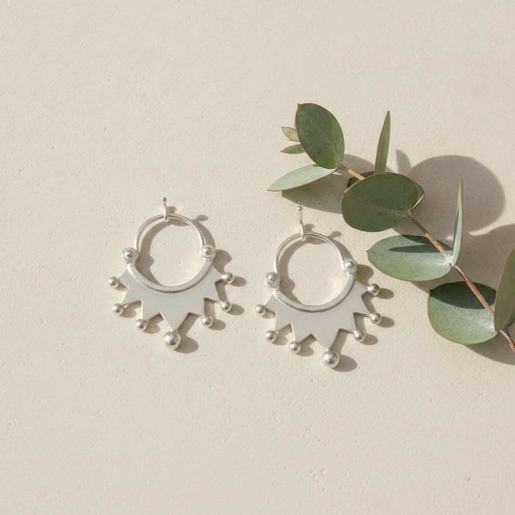 Fleur Silver Earrings