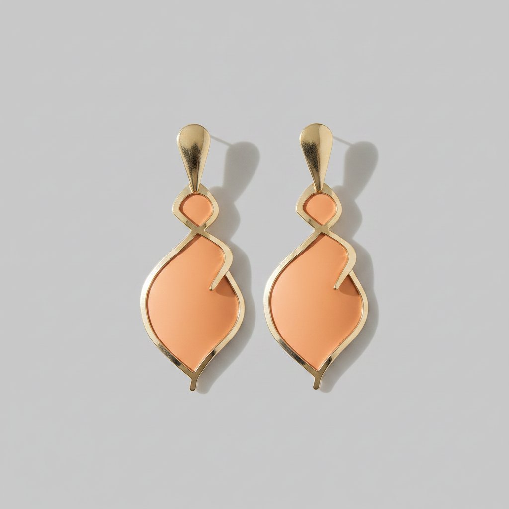 Boucles d'oreilles or orange