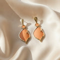 Boucles d'oreilles or orange