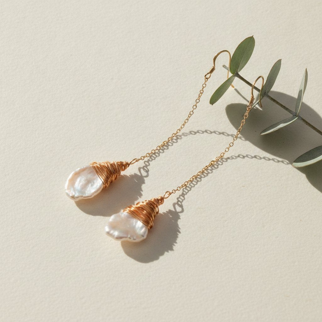 Cerise Pearl Earrings