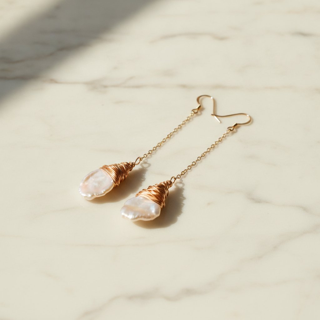 Cerise Pearl Earrings