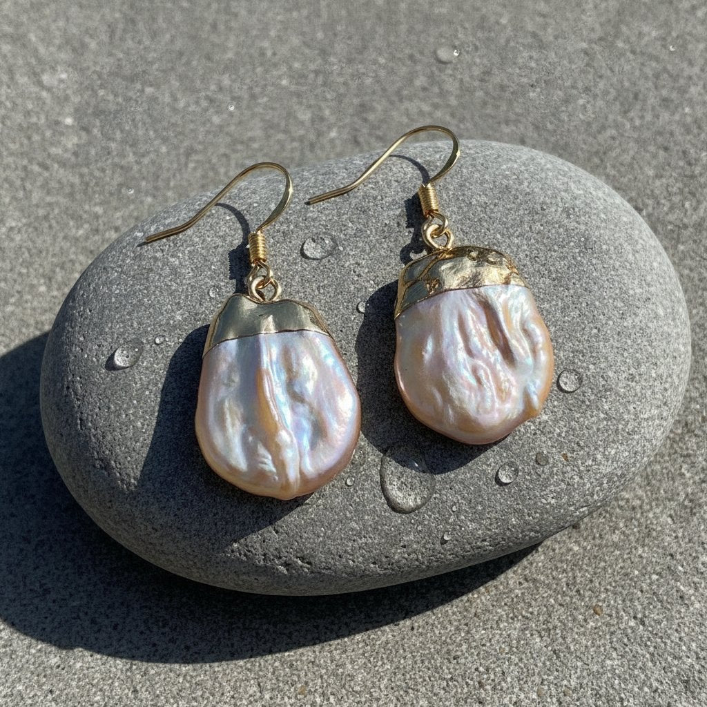 Cerise Pearl Earrings