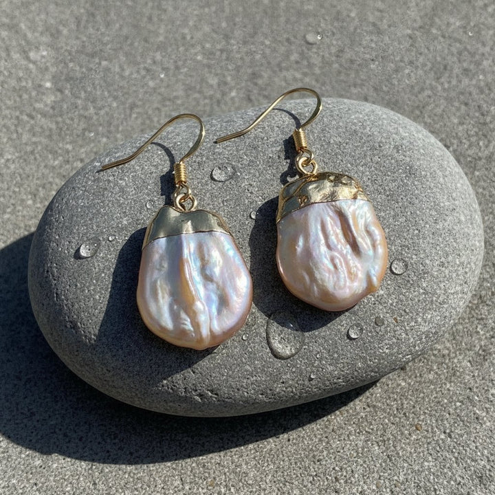 Cerise Pearl Earrings