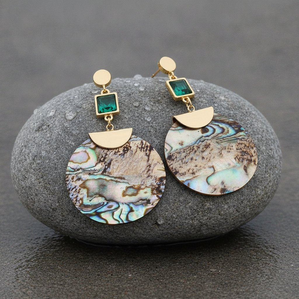 Boucles d'oreilles abalone remarquables