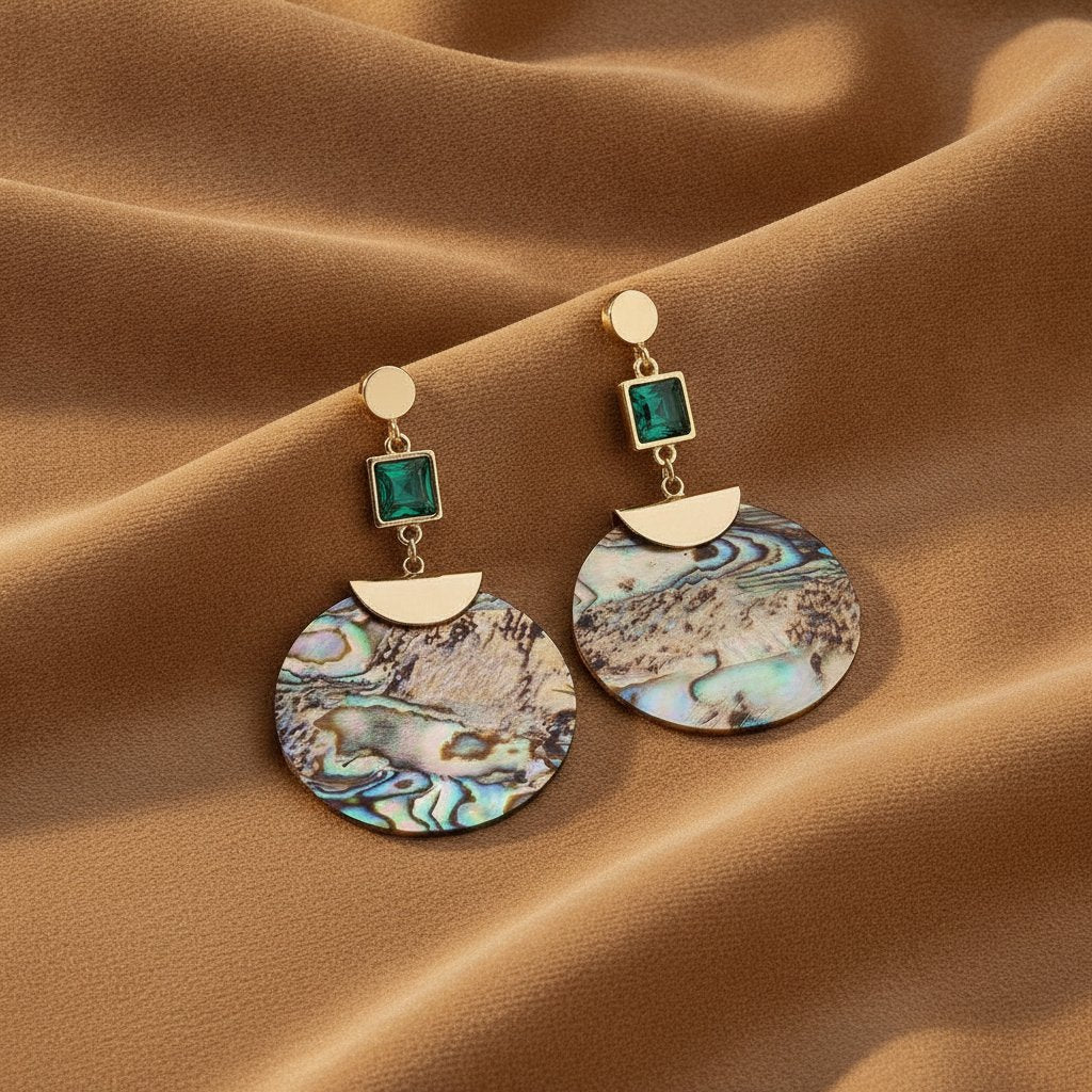 Boucles d'oreilles abalone remarquables
