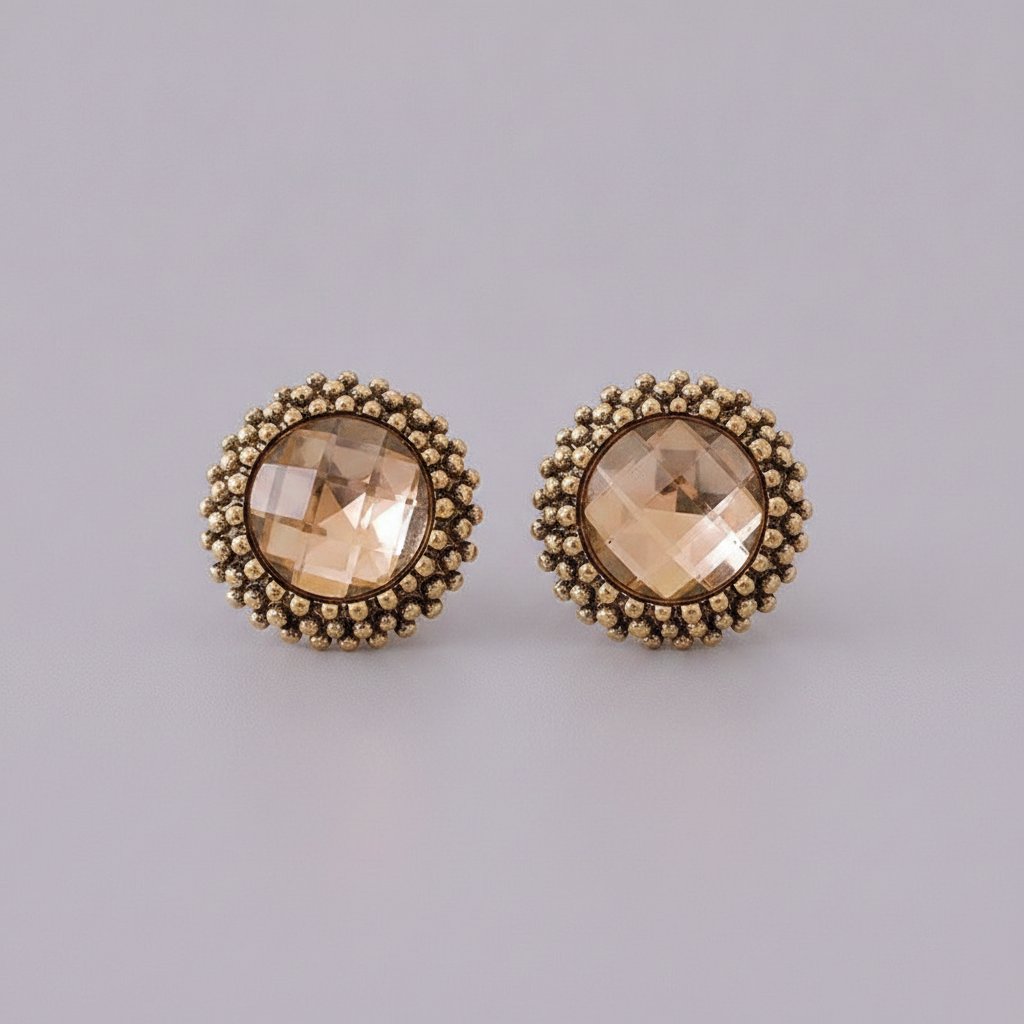Boucles d'oreilles vintage champagne