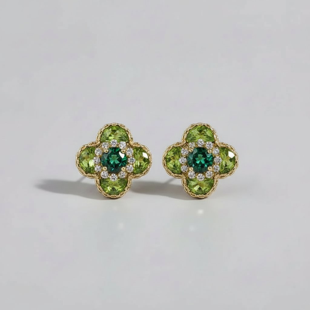 Cassia Peridot Earrings