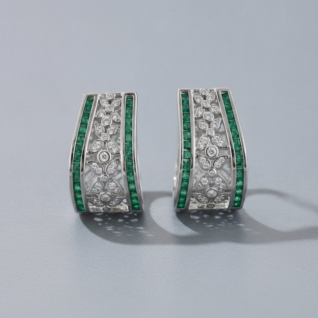Fleur Emerald Earrings