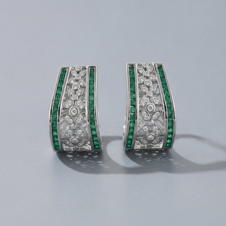 Fleur Emerald Earrings