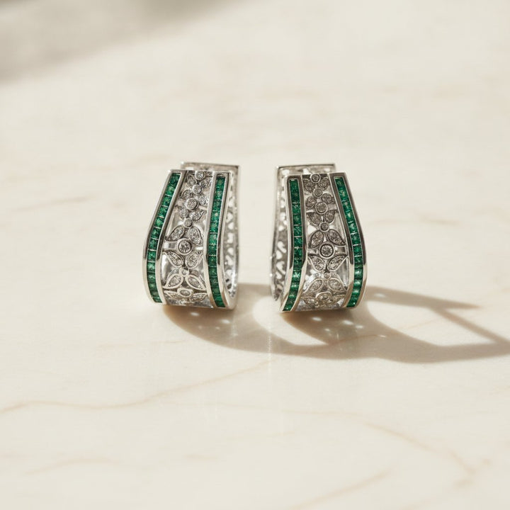 Fleur Emerald Earrings