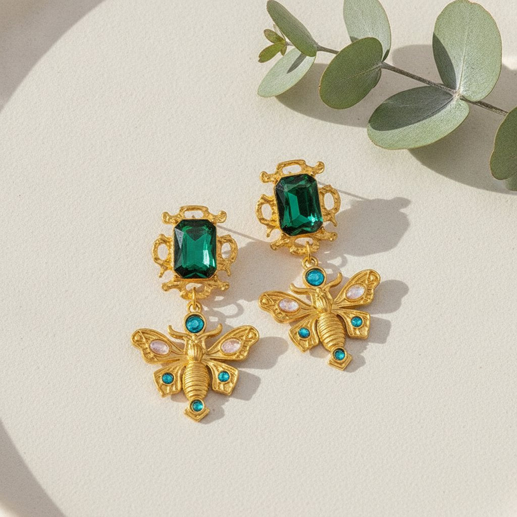 Solene Emerald Earrings