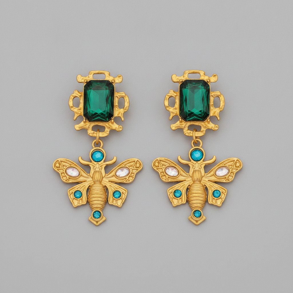 Solene Emerald Earrings