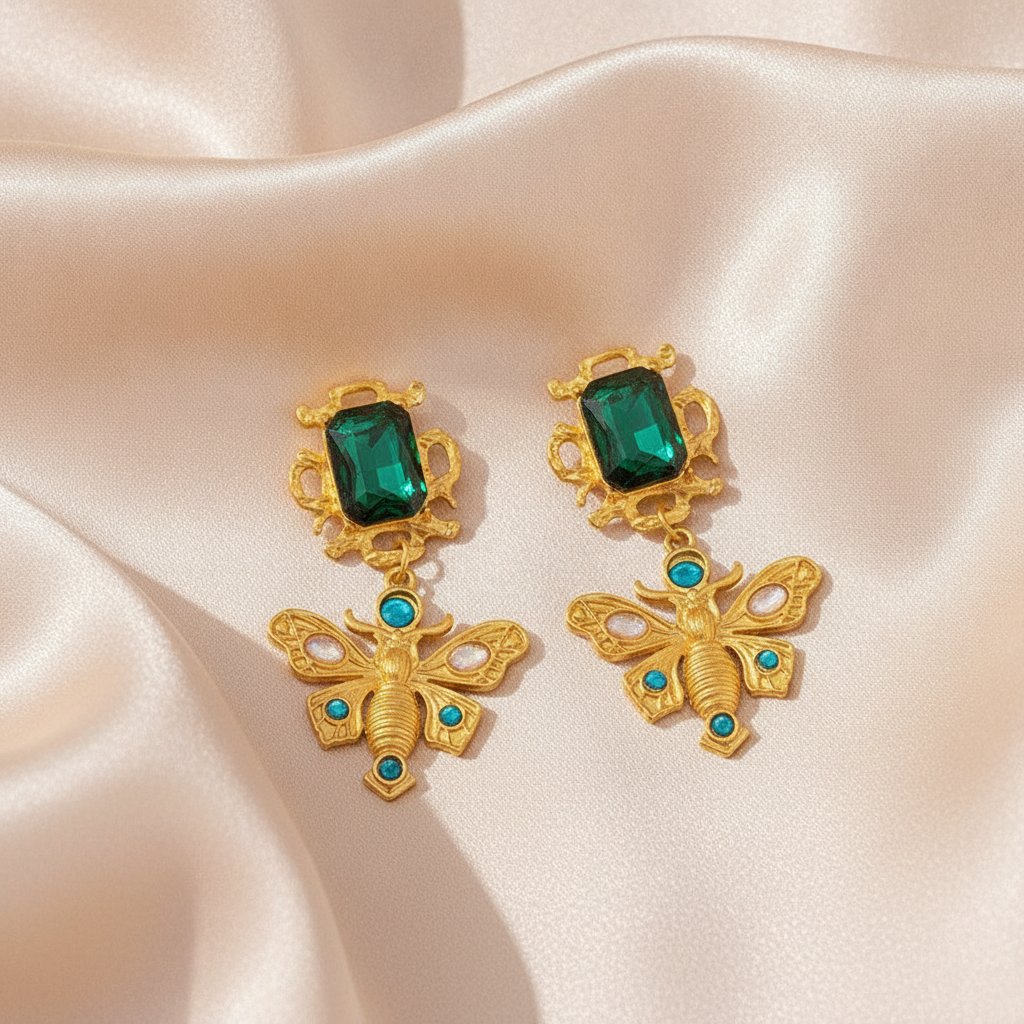Solene Emerald Earrings