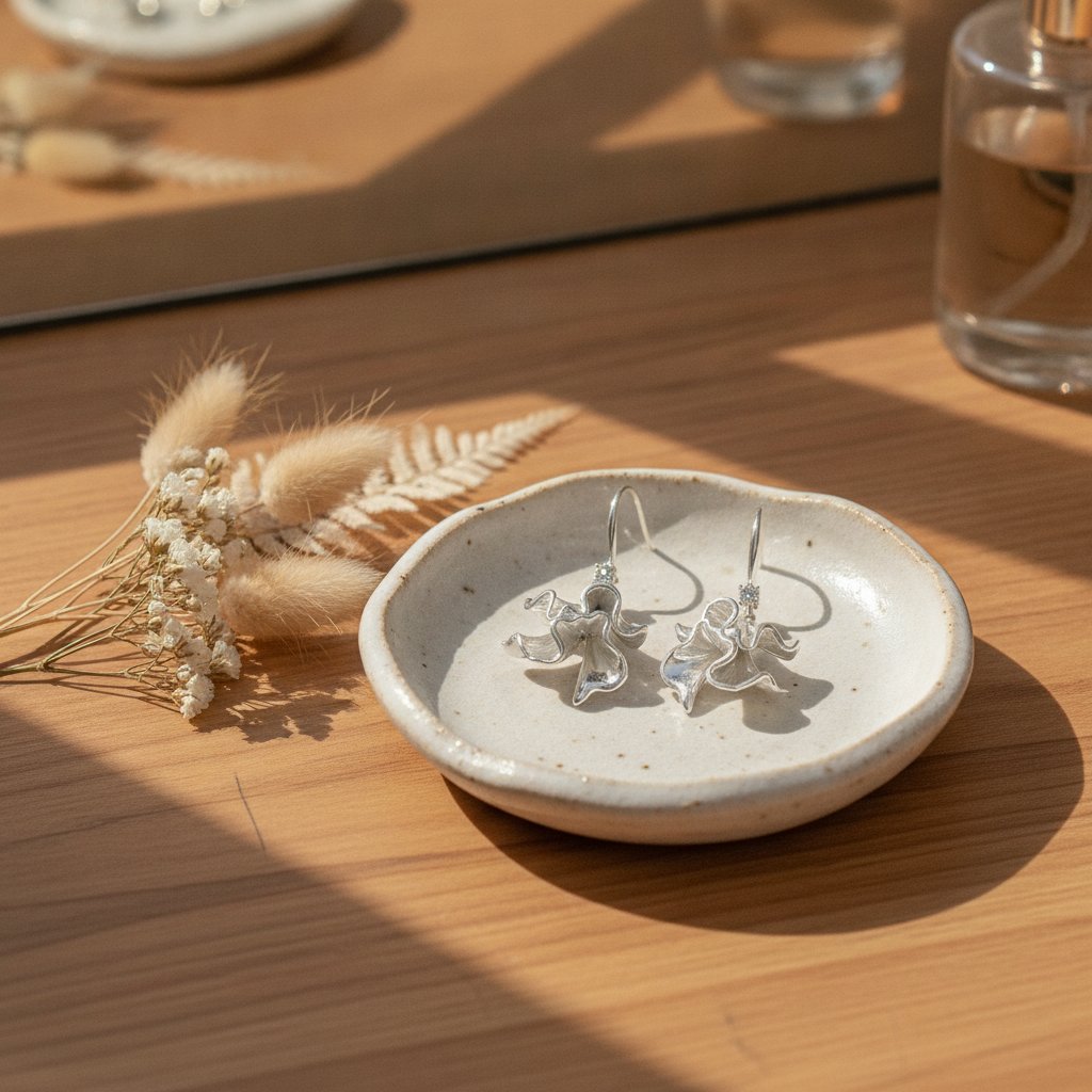 Elegantní náušnice s listem ginkga