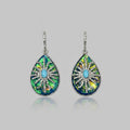 Elegante Opal-Emaille-Ohrringe