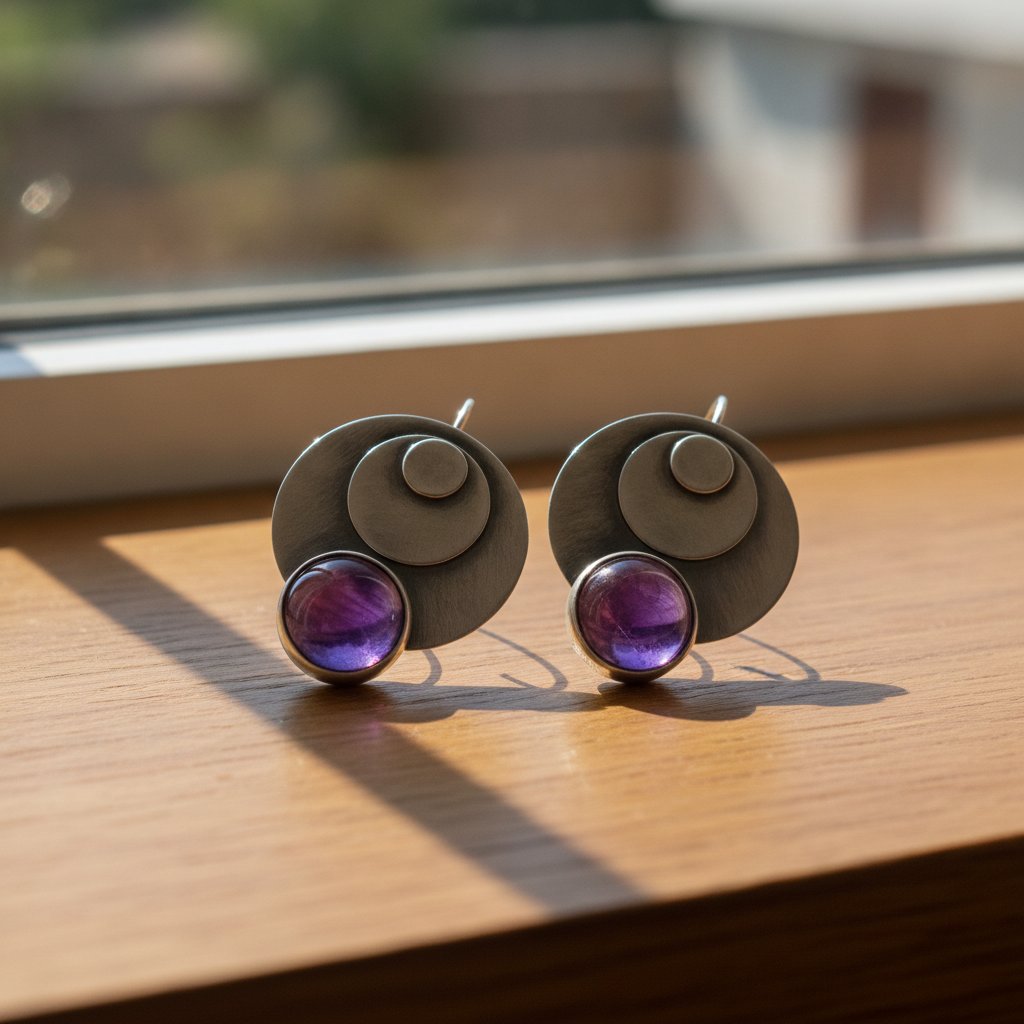 Vionnet Amethyst Earrings