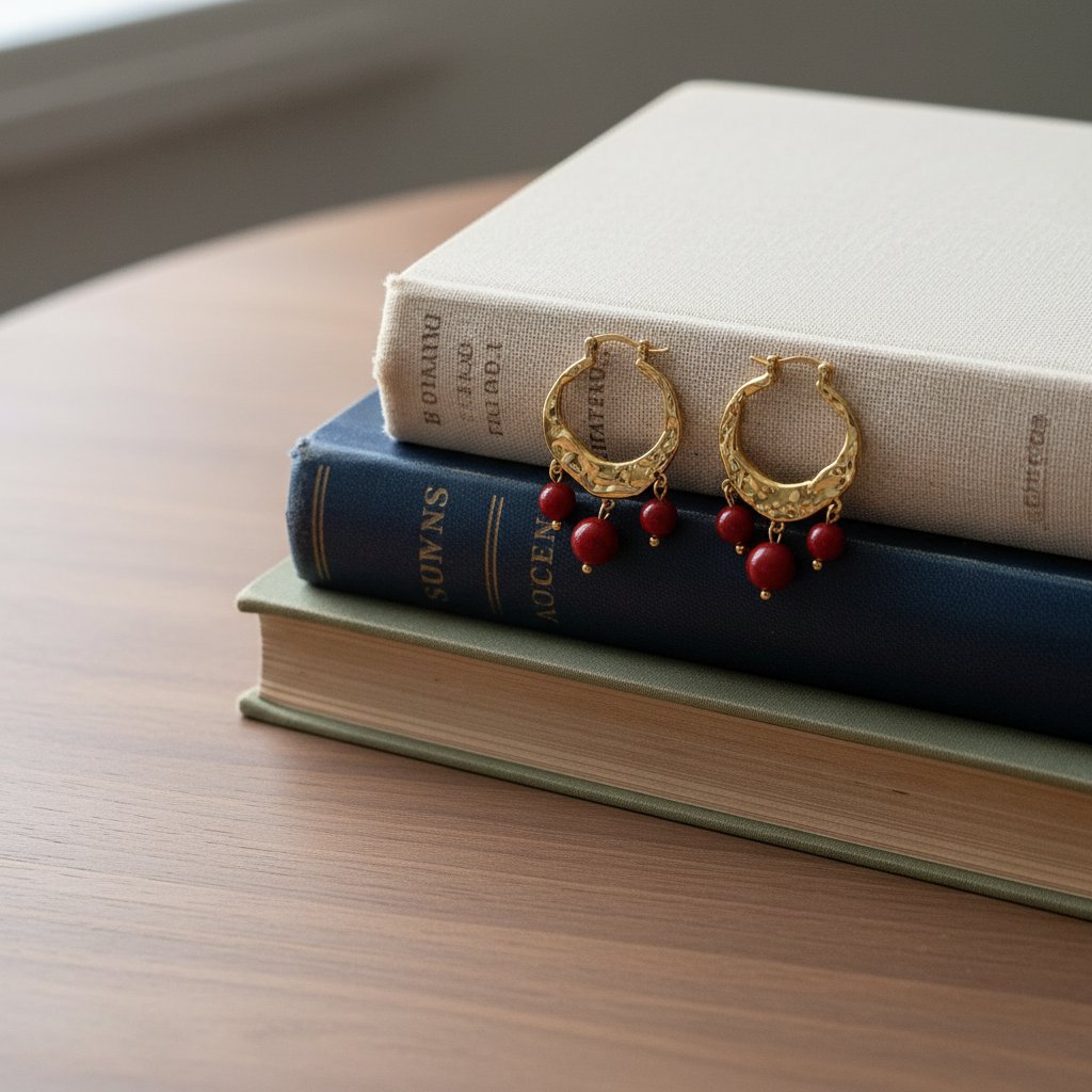 Pia Garnet Earrings