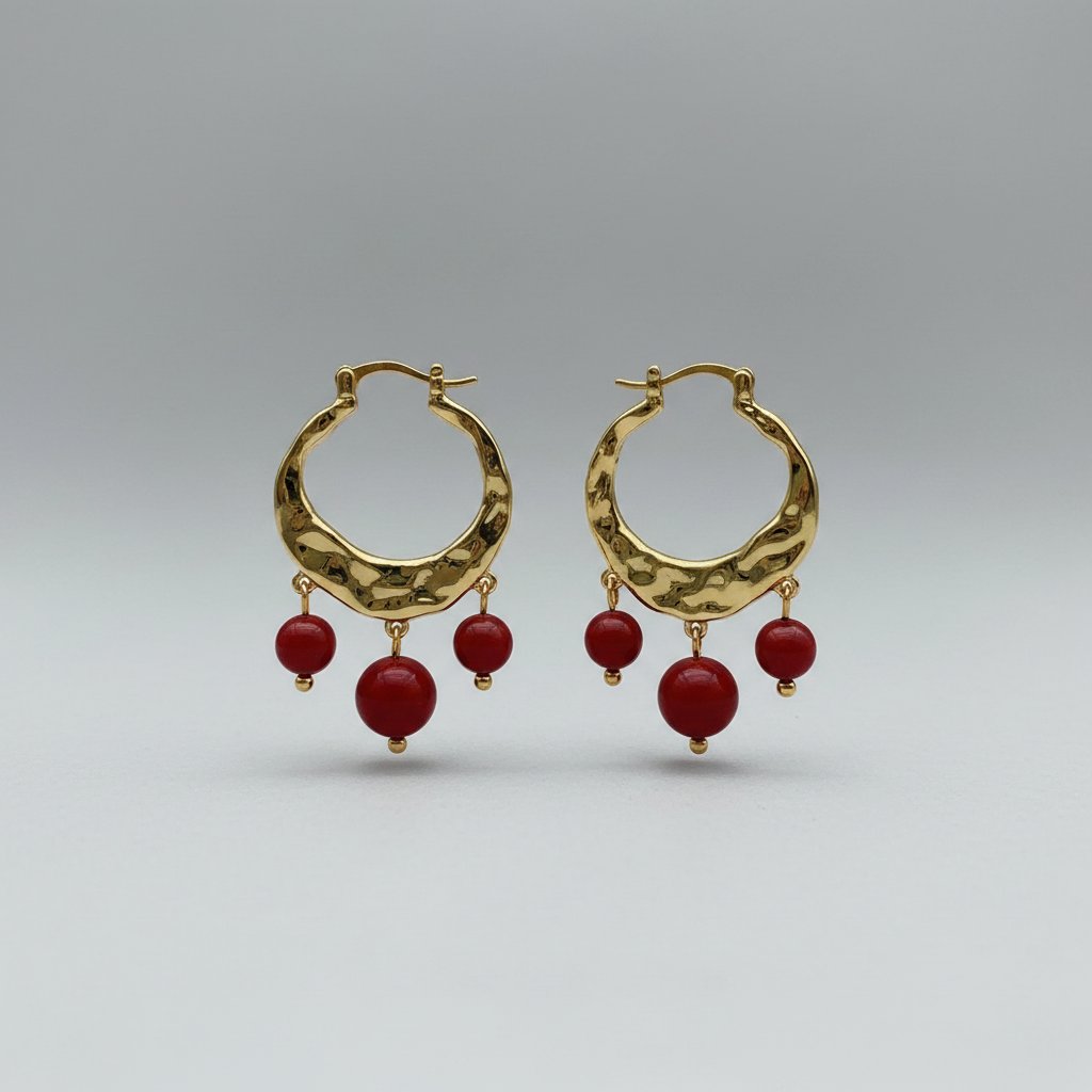 Pia Garnet Earrings
