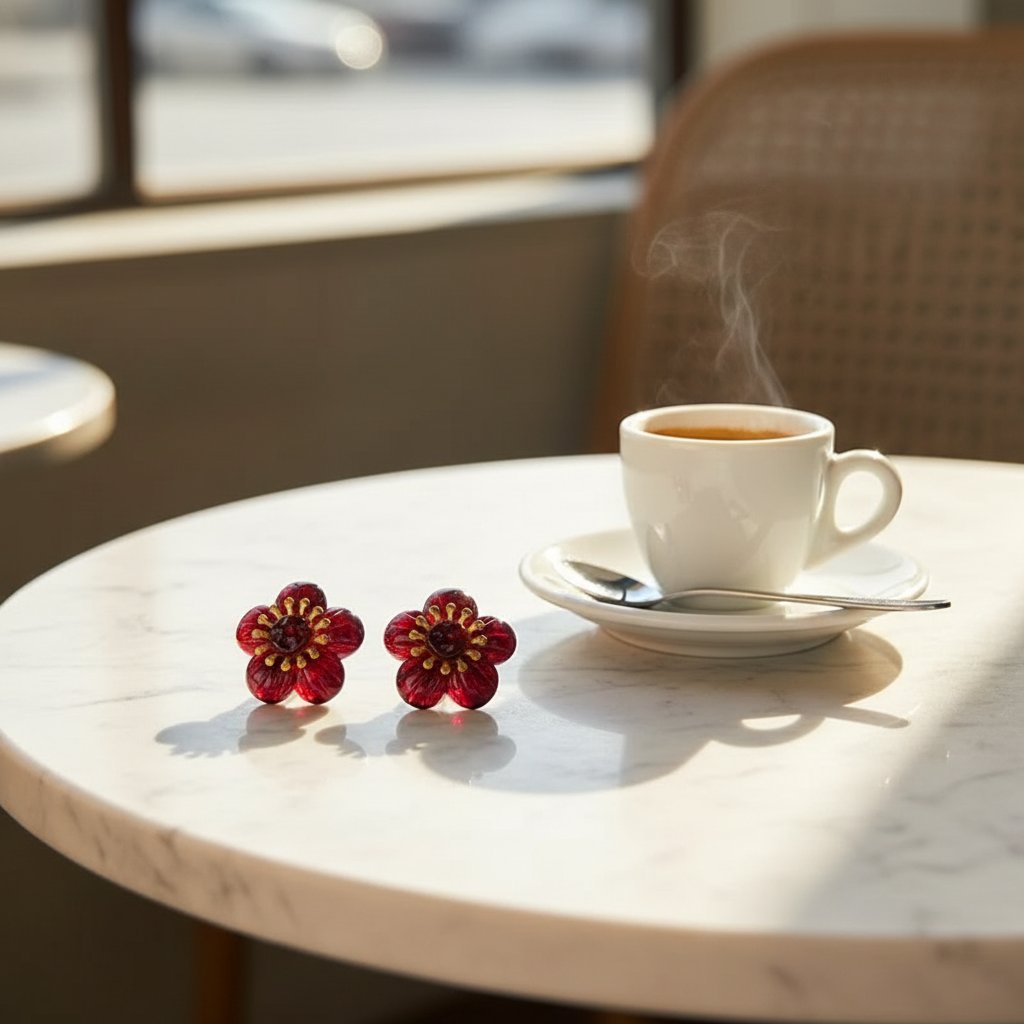 Ursule Ruby Earrings