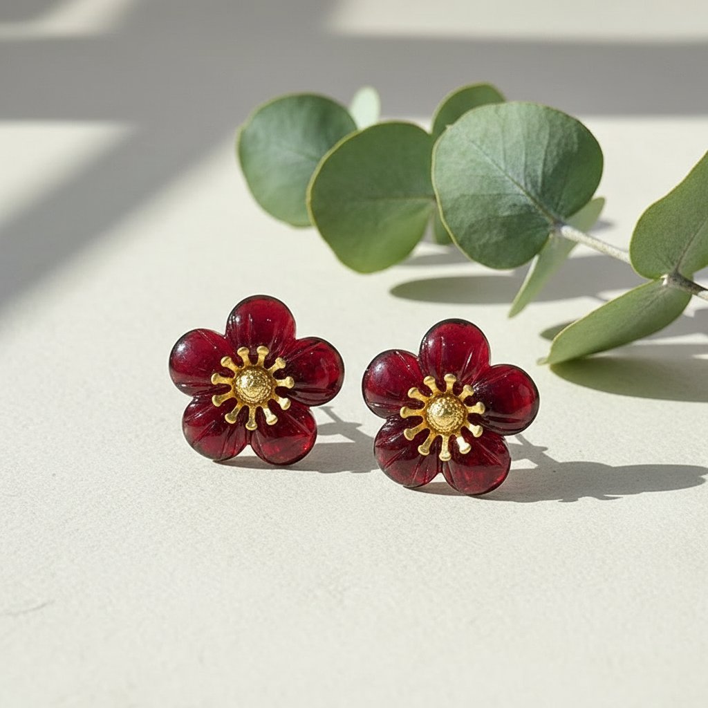 Ursule Ruby Earrings