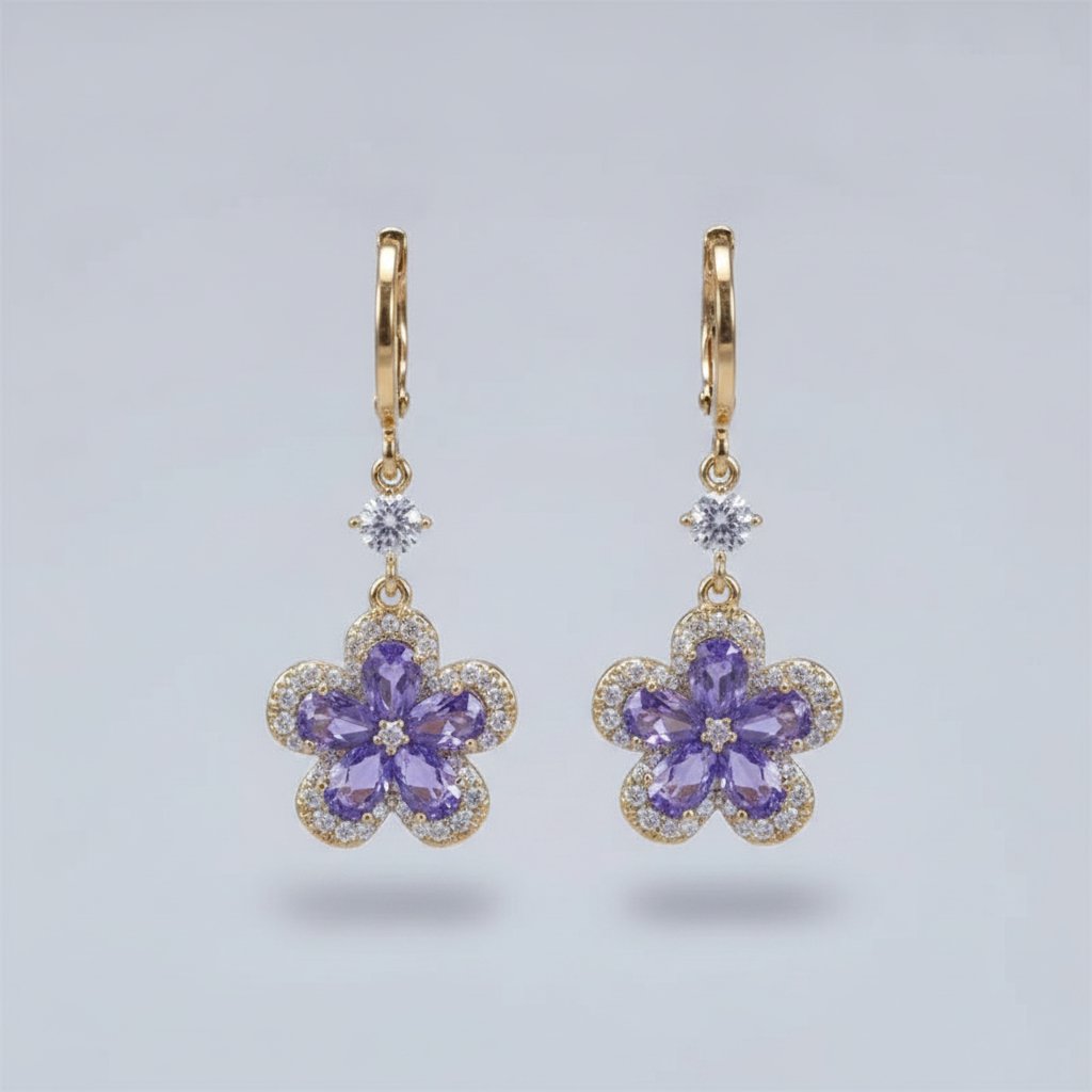 Fiora Amethyst Earrings