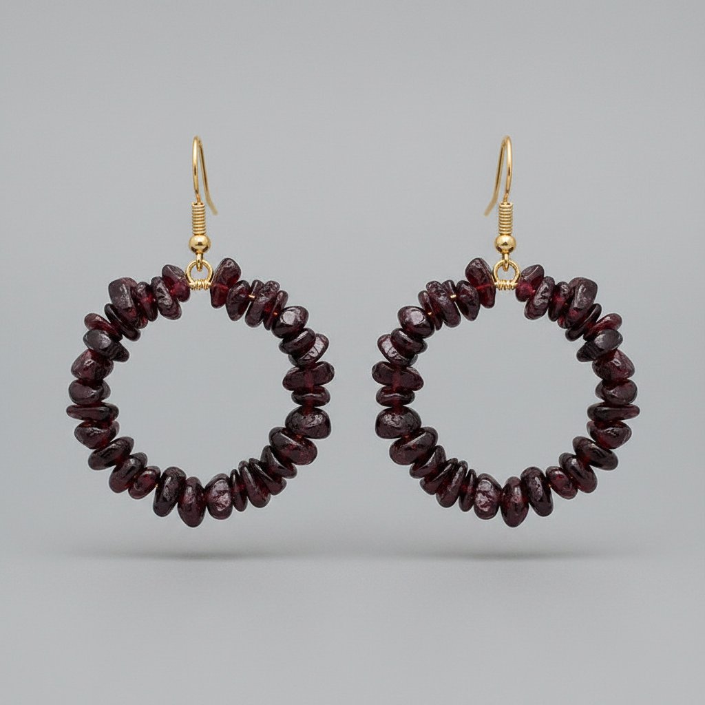 Delphine Garnet Earrings