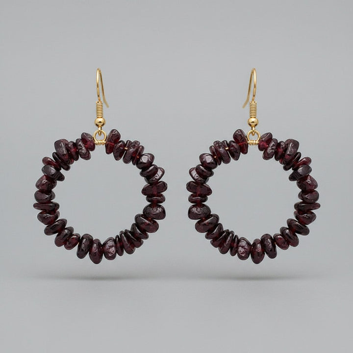 Delphine Garnet Earrings