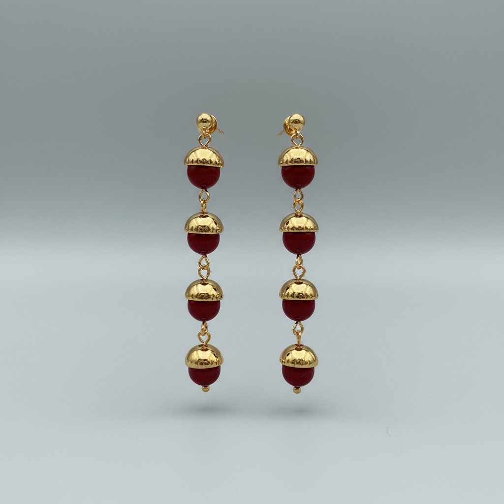 Genevieve Garnet Earrings