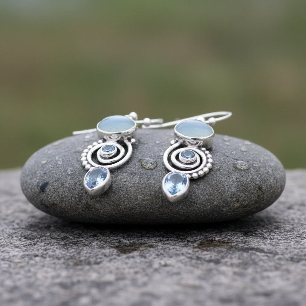 Celestine Moonstone Earrings