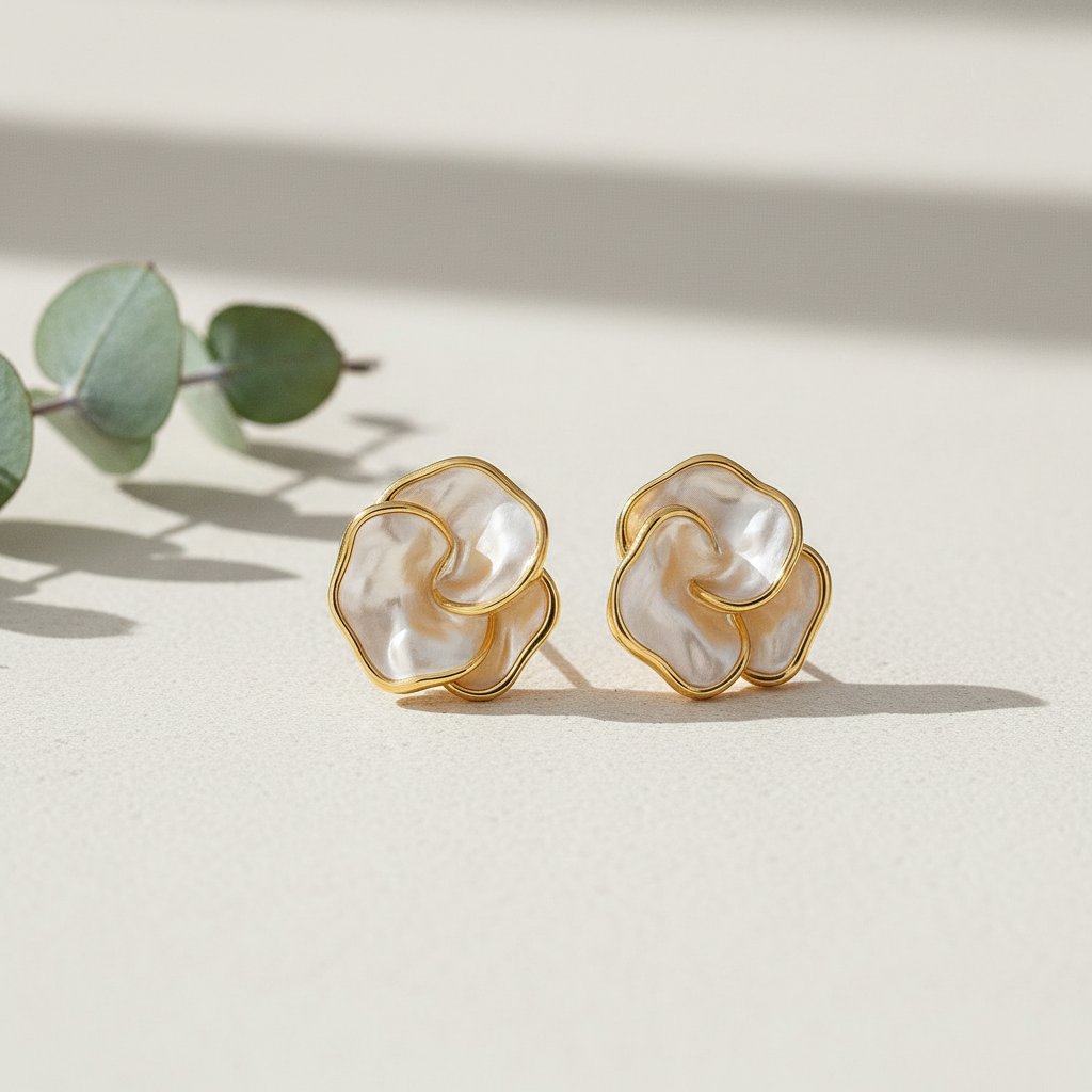 Cynthia | Boucles d'oreilles en or avec perles