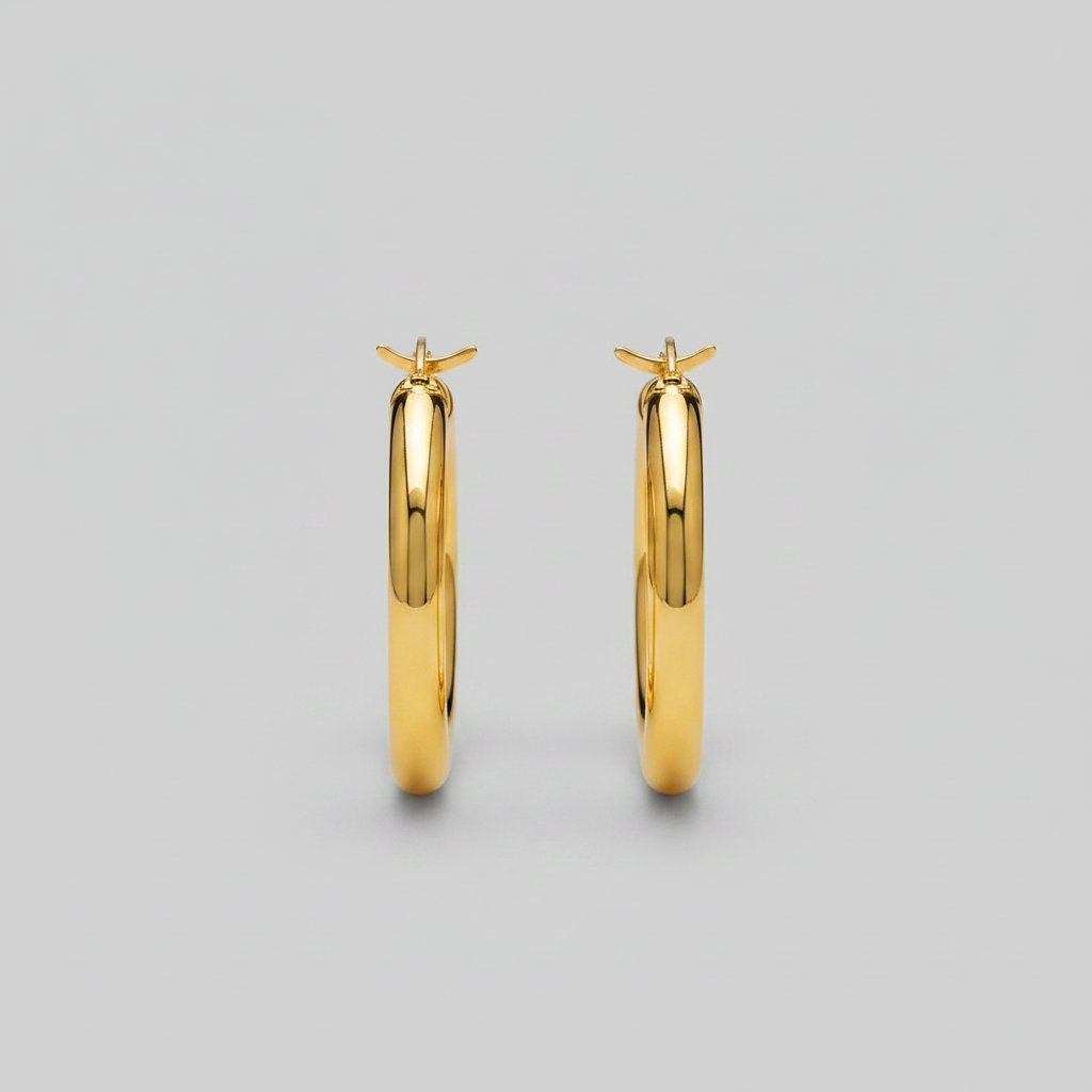 Valentine Gold Hoop Earrings