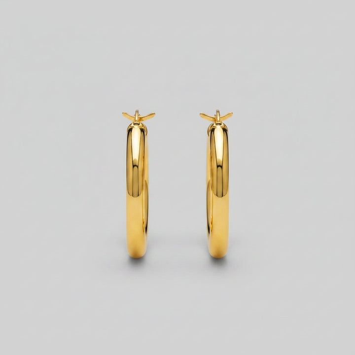 Valentine Gold Hoop Earrings