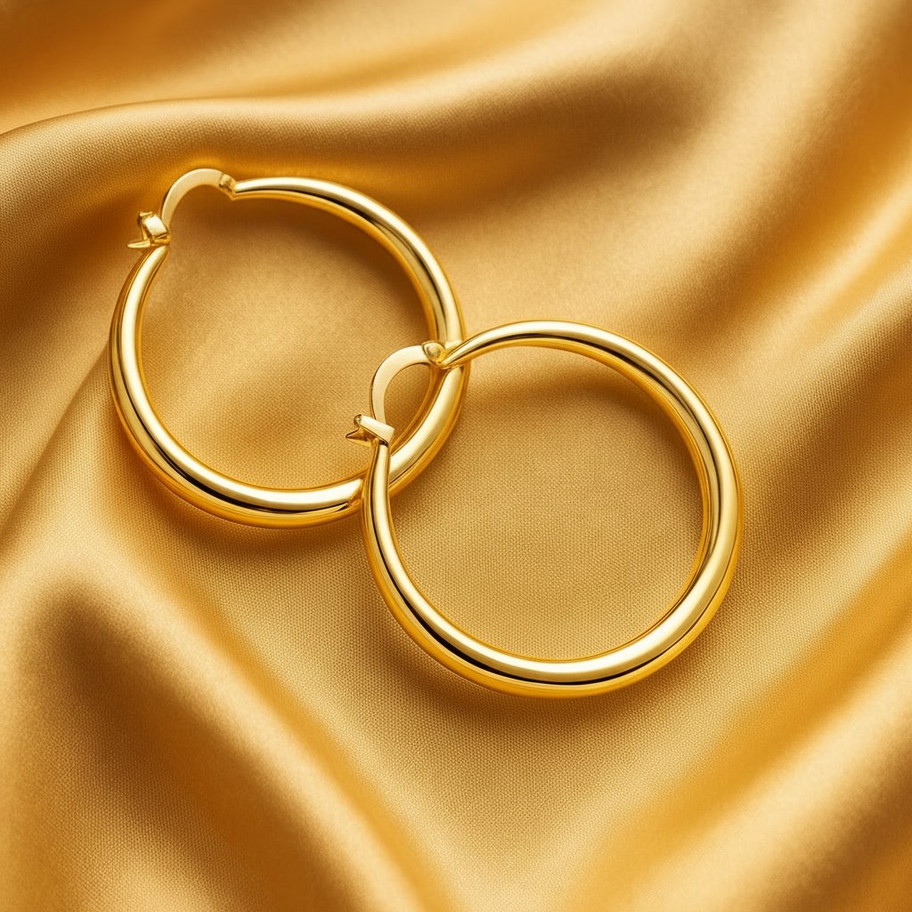 Valentine Gold Hoop Earrings