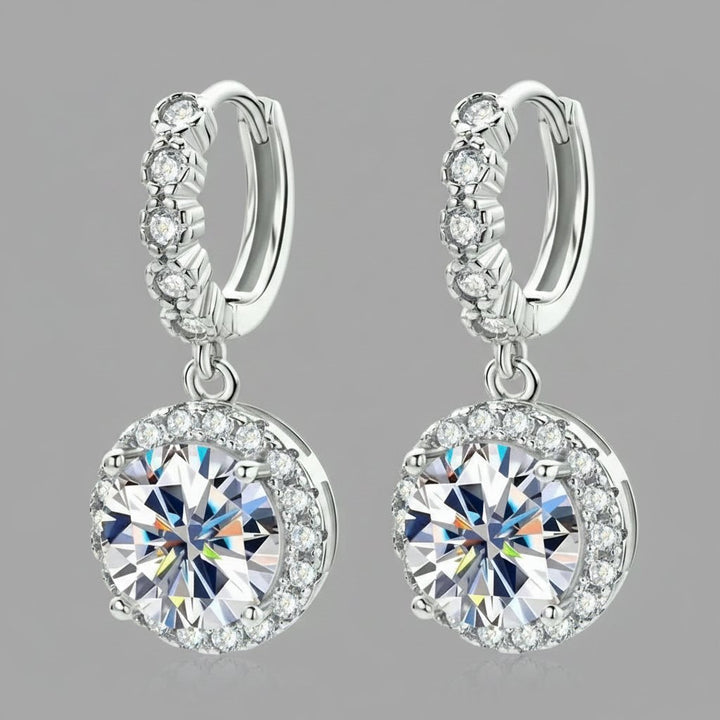 Cerise Moissanite Earrings